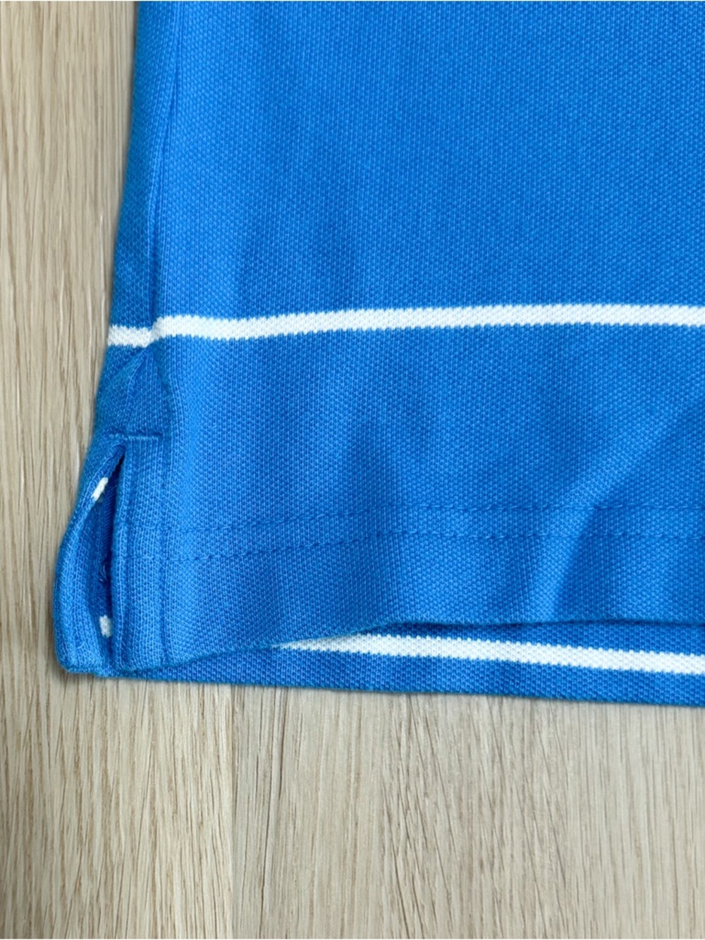 Brooks Brothers Blue White Stripe Pique Slim Fit Short Sleeve Polo New XS - Picture 4 of 8